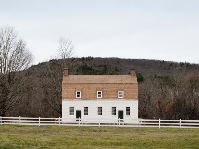 Edifício de culto comunitário (1793), Hancock Shaker Village, Hancock, Massachusetts, 2024