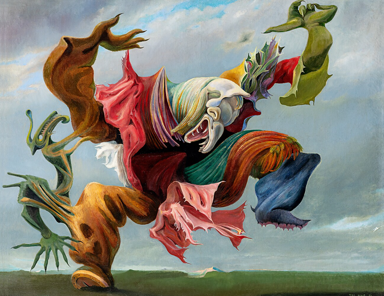 O Anjo do Lar (O Triunfo do Surrealismo), de Max Ernst, 1937