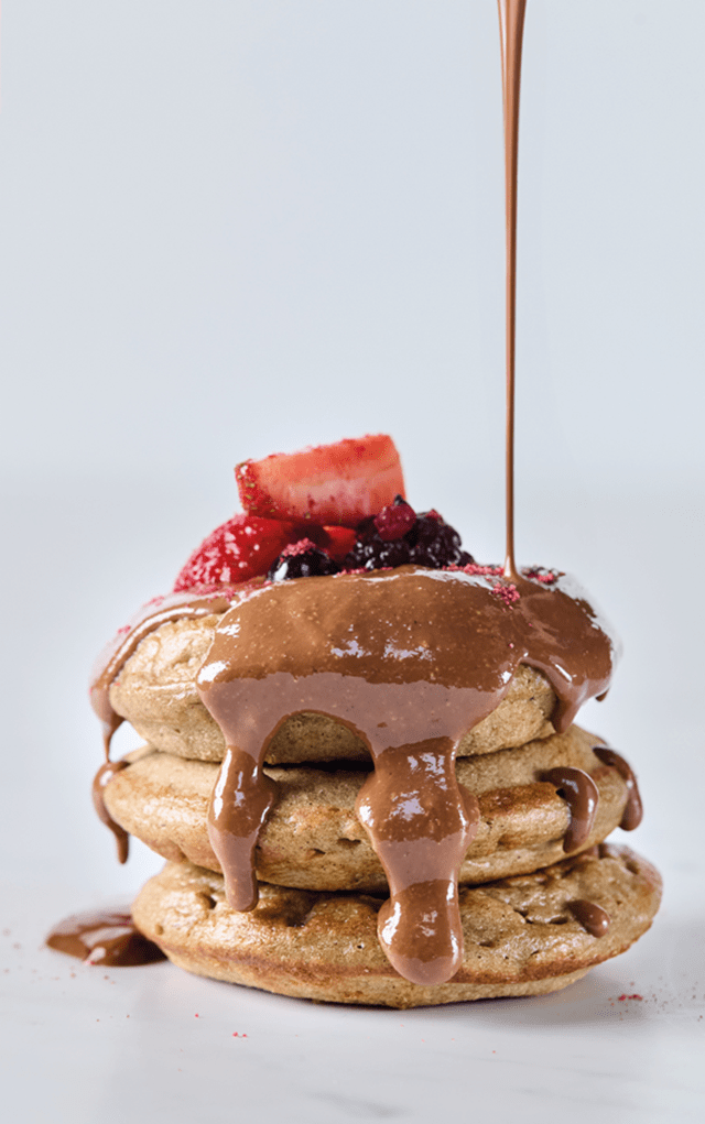 Panquecas de aveia com nutella caseira e frutos vermelhos, €6,00