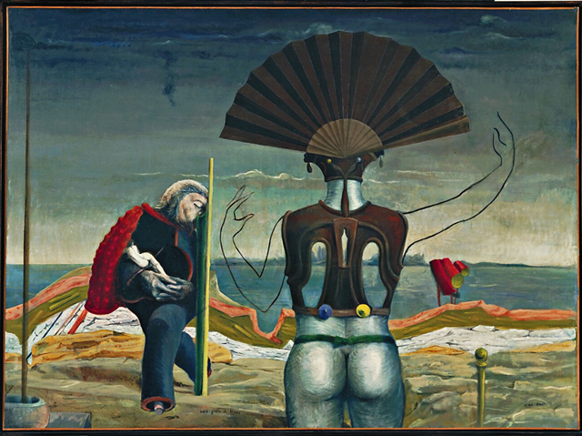 Mulher, velho e flor, de Max Ernst, 1924