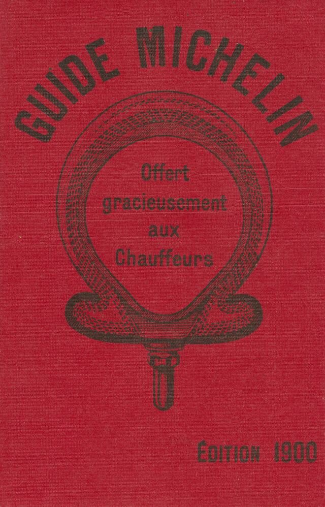 A capa do primeiro Guia Michelin, publicado em França, em 1900