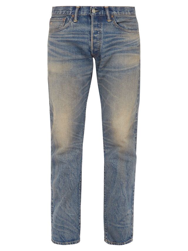 Calças em ganga, €389, RRL, em matchesfashion.com.jpg