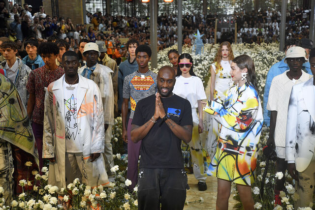 O desfile da coleção primavera/verão 2020 da Off-White, em Junho de 2019, Paris
