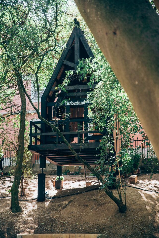 Casa na árvore da Timberland no Jardim da Estrela em Lisboa