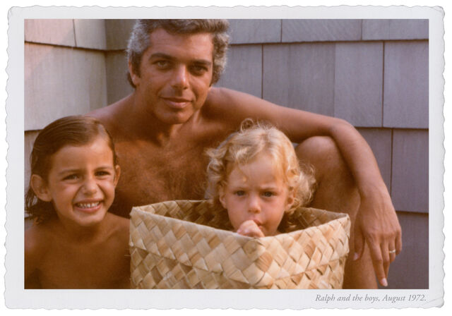 Ralph Lauren com os filhos em 1972