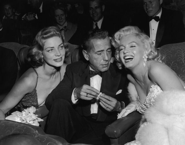Lauren Bacall, Humpfrey Bogart e Marylin Monroe