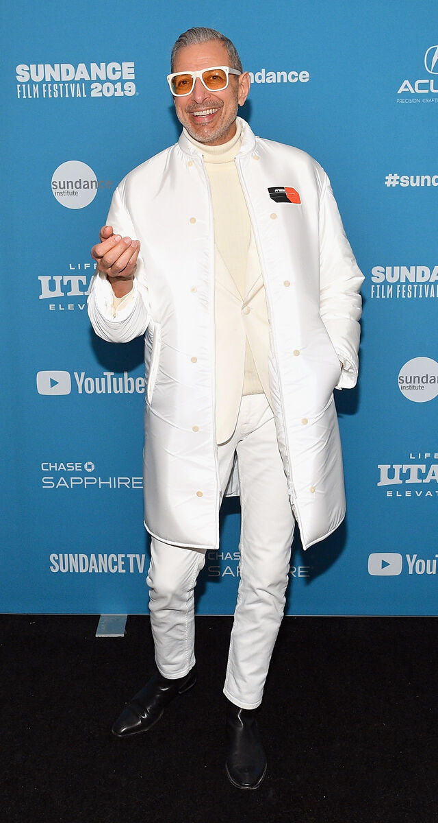 Jeff Goldblum na estreia do filme The Mountain no festival de Sundance a 28 de Janeiro.