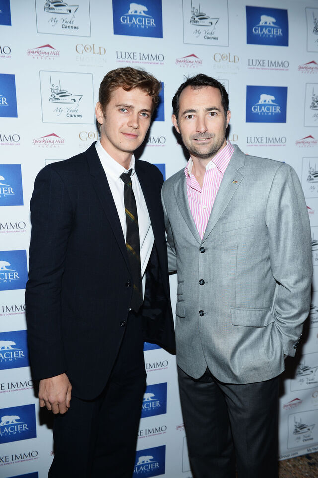 Nicholas Frankl e o ator Hayden Christensen na 66ª edição do Festival de Cannes, 2013