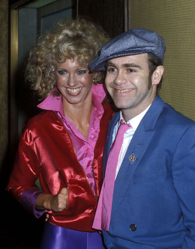 Olivia Newton-John e Elton John no Studio 54 em 1978