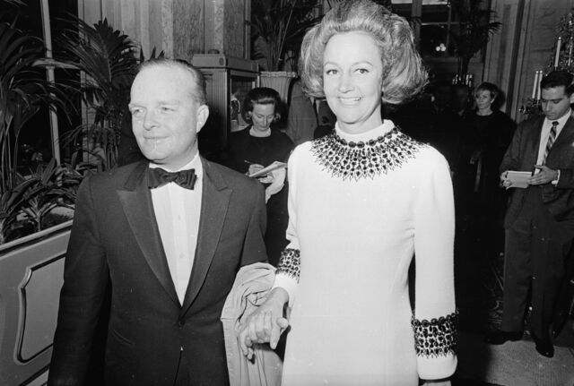 Truman Capote e Katherine Graham no Black and White Ball, 1966