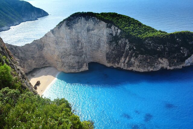 Praia Navagio, Zaquintos, Grécia
