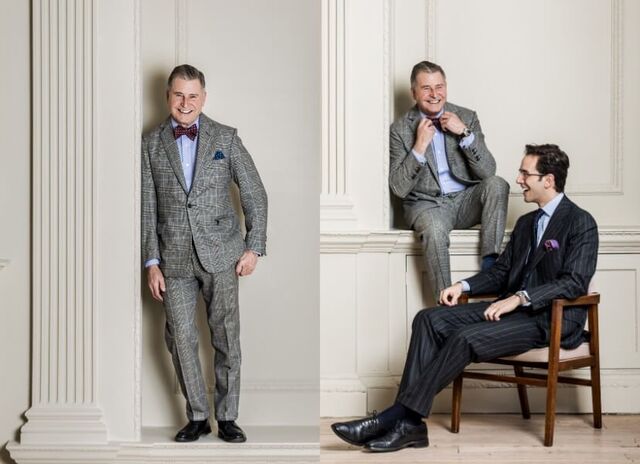 Jeremy Hackett na sua mais recente loja, em Savile Row.