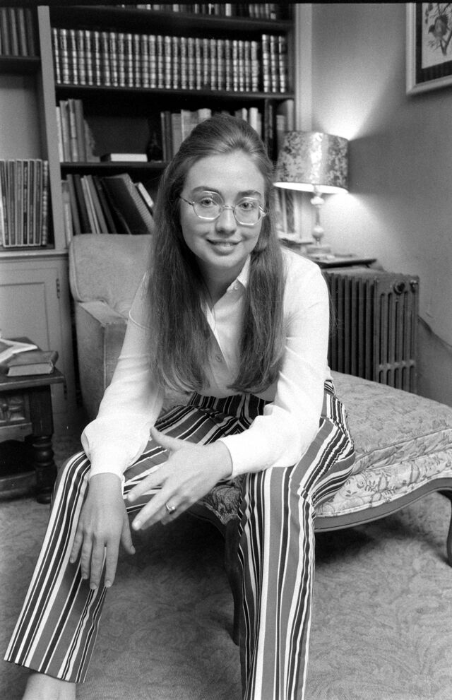 A ex-Secretária de Estado dos Estados Unidos da América Hillary Clinton na universidade