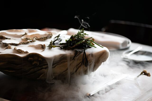 As ostras do Basque, a zona mais descontraída do restaurante