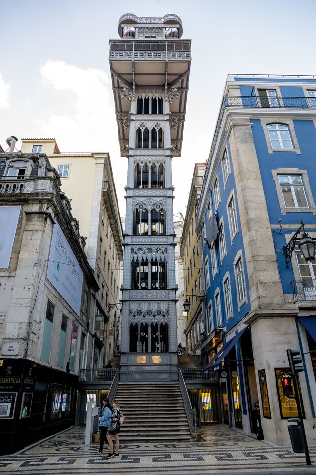Elevador de Santa Justa a 16 de março de 2020 (Lisboa, Portugal)
