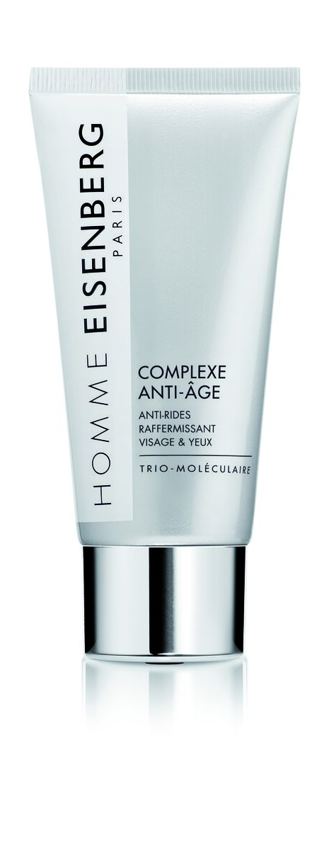 • Complexe Anti-Âge Man, €90,15, Eisenberg – Uma fórmula ultrafina e concentrada para corrigir as rugas e combater o envelhecimento prematuro da pele. Indicado para todos os tipos de pele.