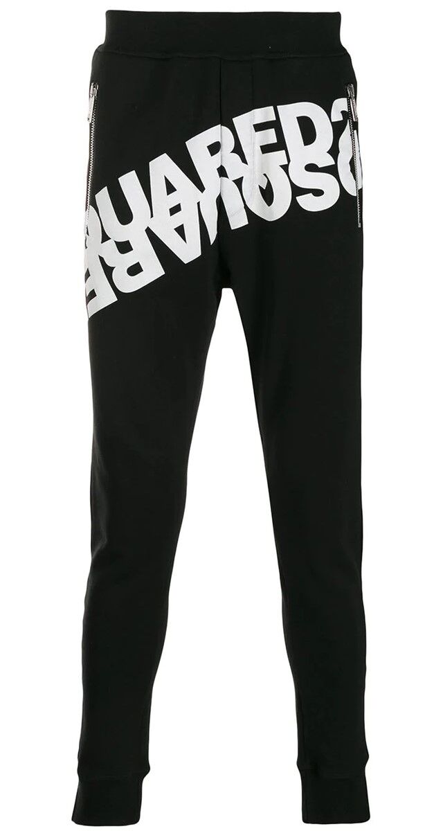 DSQUARED2 contrasting logo print track pants 495E Fashion Clinic.jpg