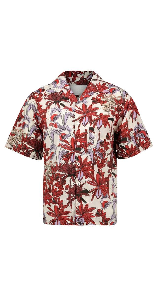 Camisa em algodão estampado, € 620, Prada