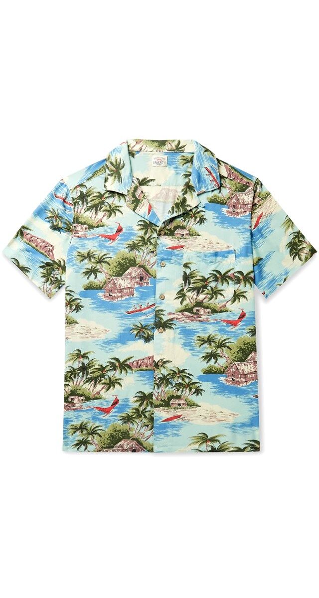 Camisa em algodão estampado, € 170, Faherty