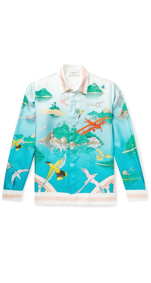 Camisa em seda estampada, € 650, Casablanca