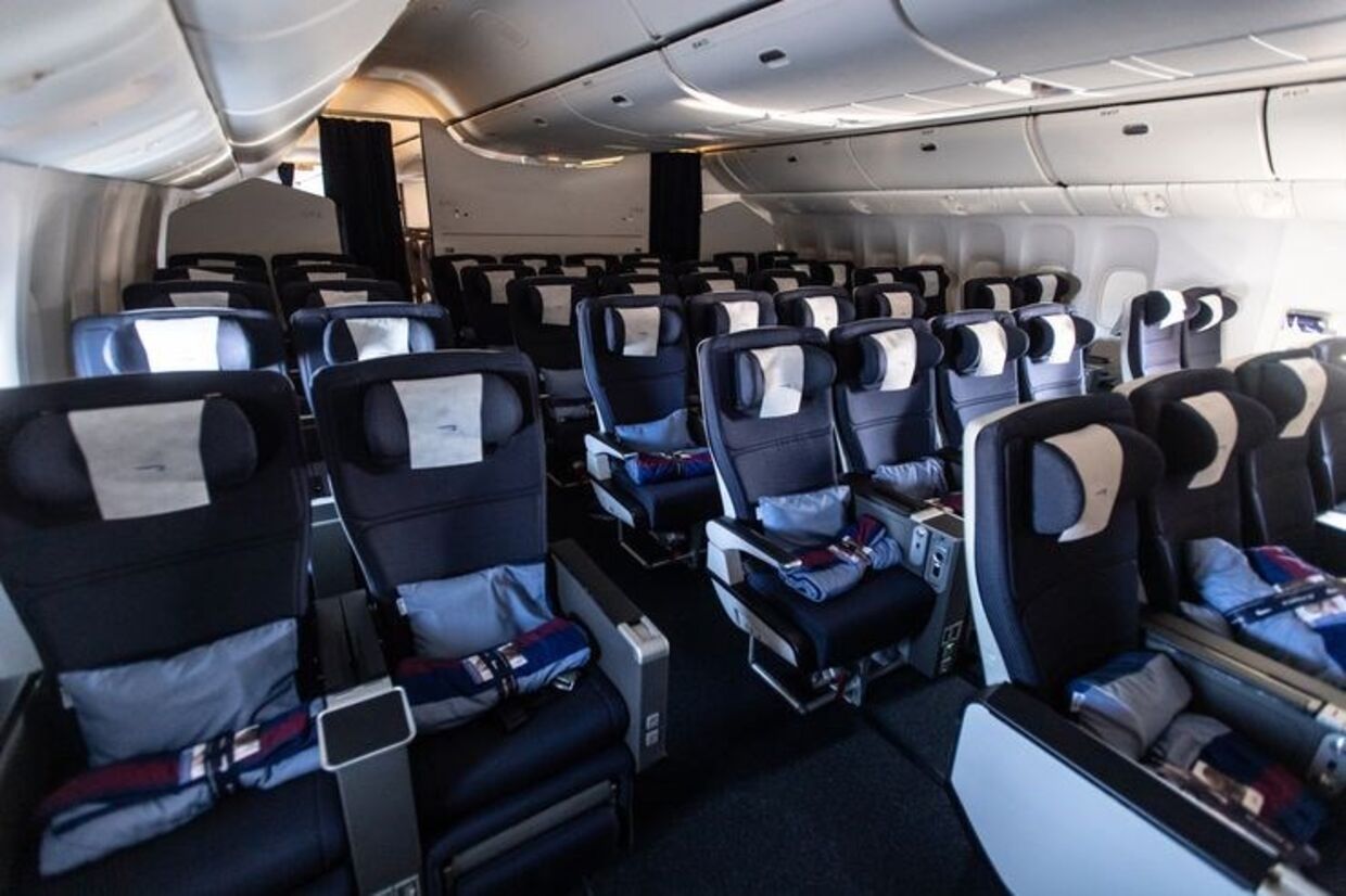 Assentos vazios num voo da British Airways