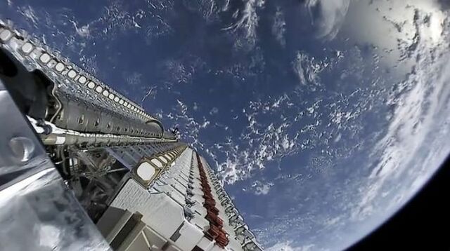 Implantação dos satélites Starlink na órbita terrestre