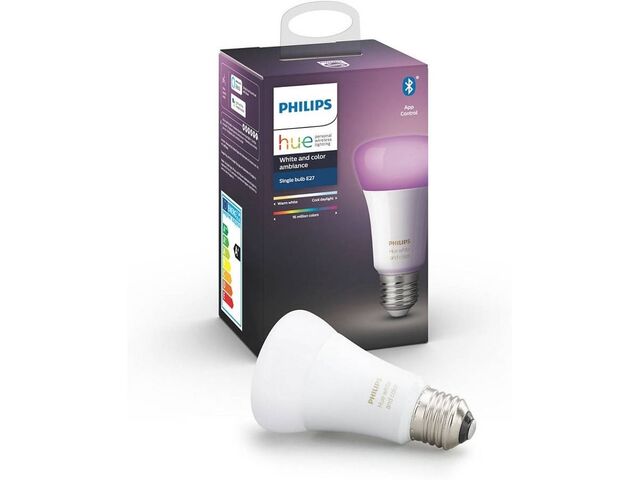 Lâmpada Inteligente PHILIPS HUE (E27 - Branco e cor), na Worten a €59,99