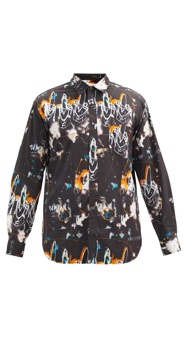 Camisa em seda e algodão € 408, Comme des Garçons.