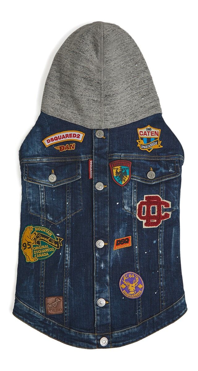 Casaco em ganga e jersey de algodão, € 360, DSquared2.