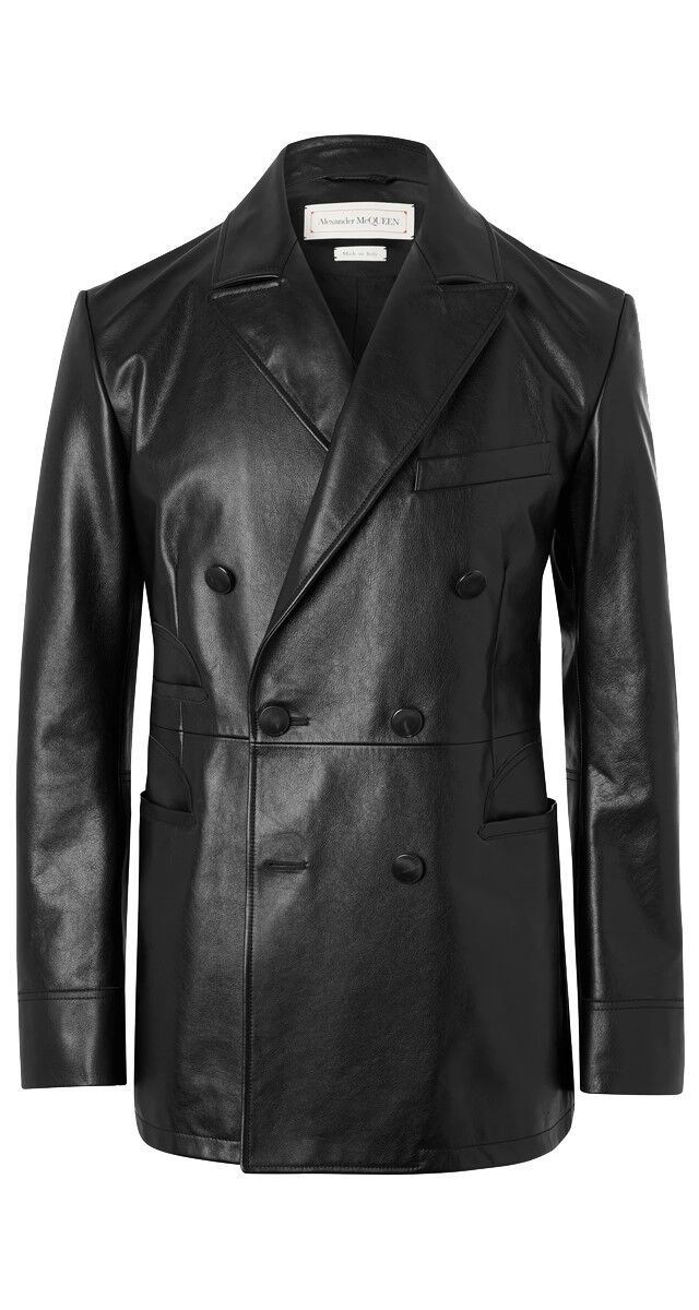 Blazer em pele, € 3390, Alexander McQueen