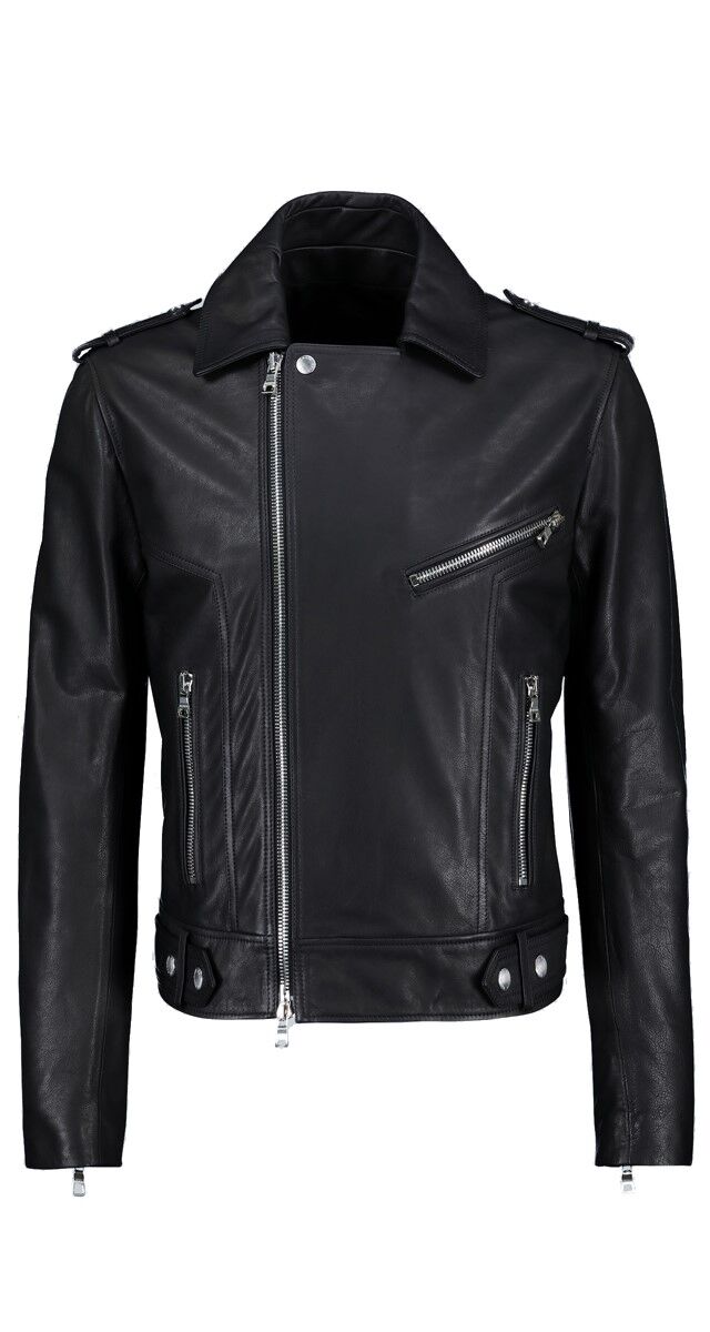 Biker em pele, € 2290, Balmain