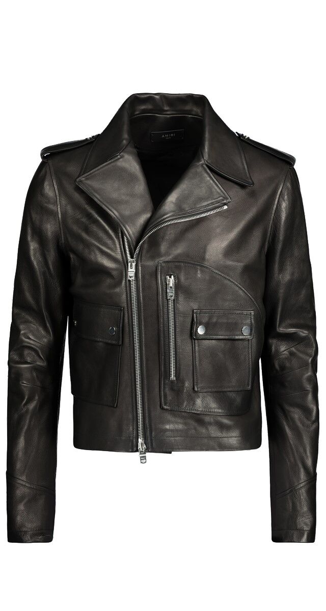 Biker em pele, € 3560, Amiri