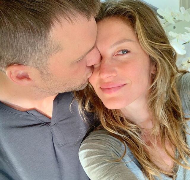 14 de fevereiro de 2021: A fotografia que o atleta partilhou na sua conta de Instagram com a mulher Gisele Bündchen a pópósito do Dia de São Valentim