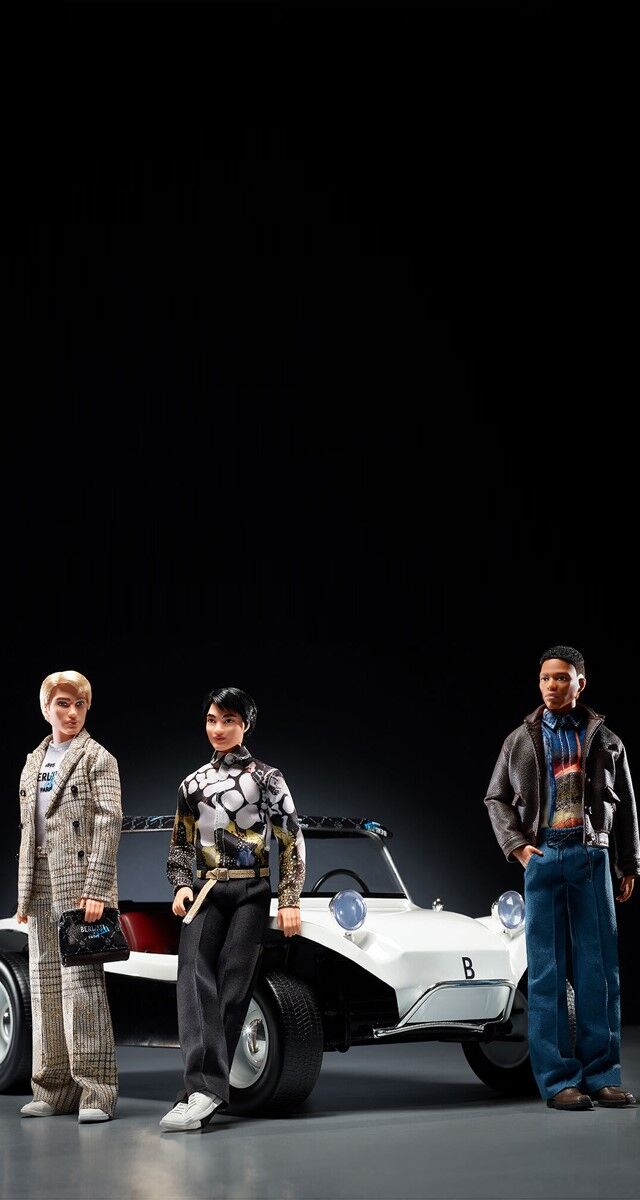 Os três bonecos Ken únicos, Berlutti x Ken ©Berluti