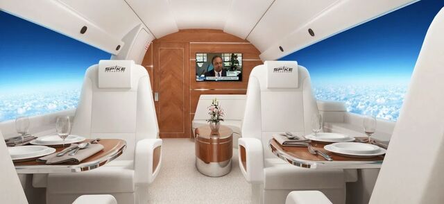 Um protótipo do interior da cabine do Spike S-512