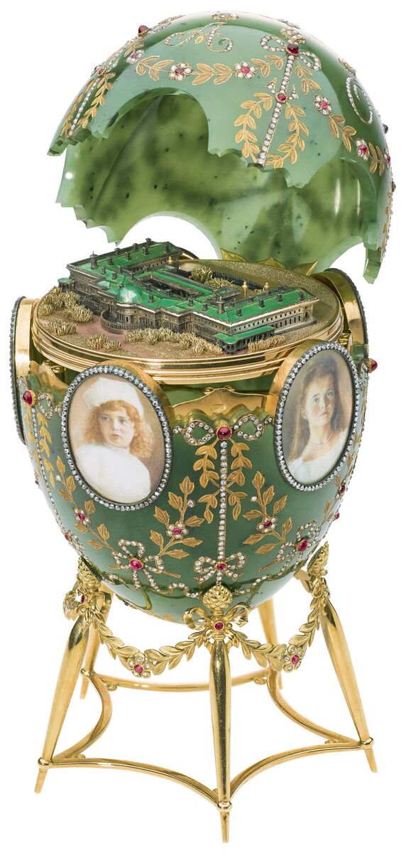 The Alexander Palace Egg, Fabergé. Chief Workmaster Henrik Wigstrom (1862-1923), 1908.