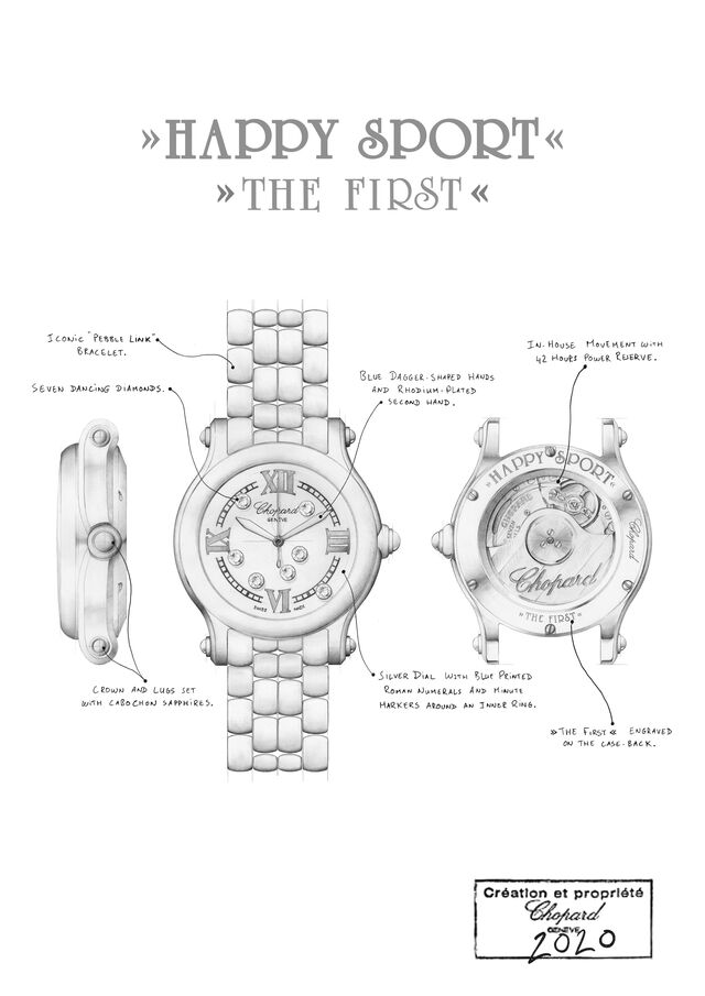 Sketch de Happy Sport The First, Chopard