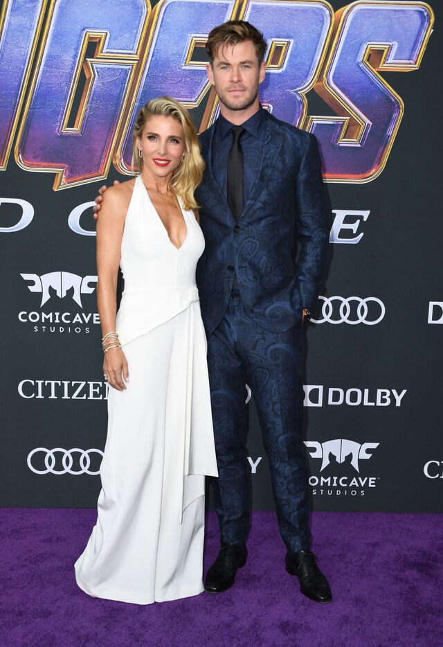 Com a mulher e atriz Elsa Pataky em Los Angeles, 2019