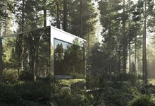 Uma cabana "invisível" que se funde com a Natureza