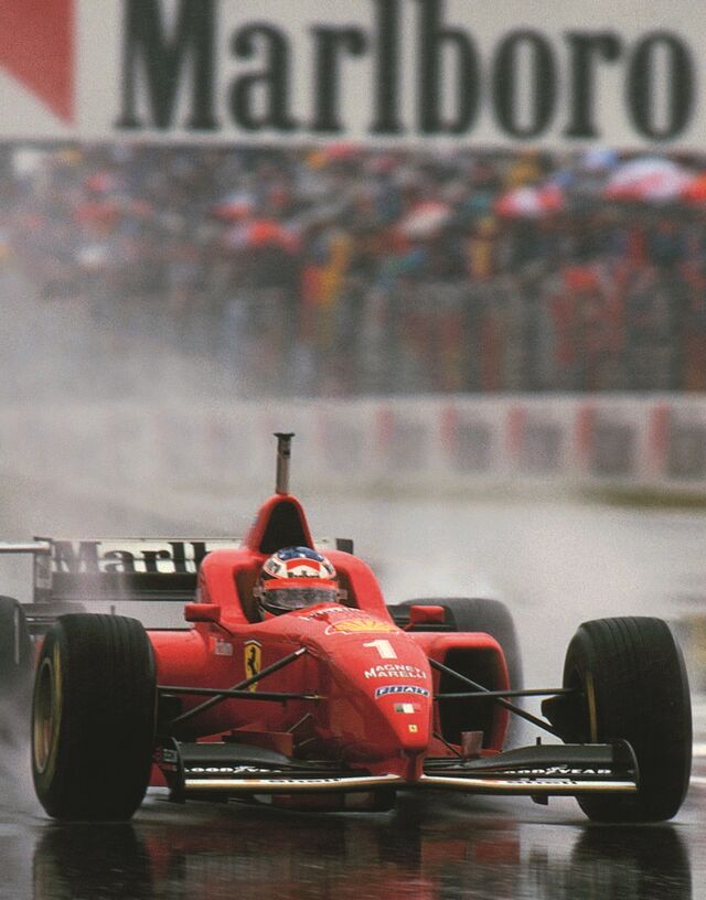 8 Junho, 1996: a primeira vitória de Schumacher para a Ferrari.