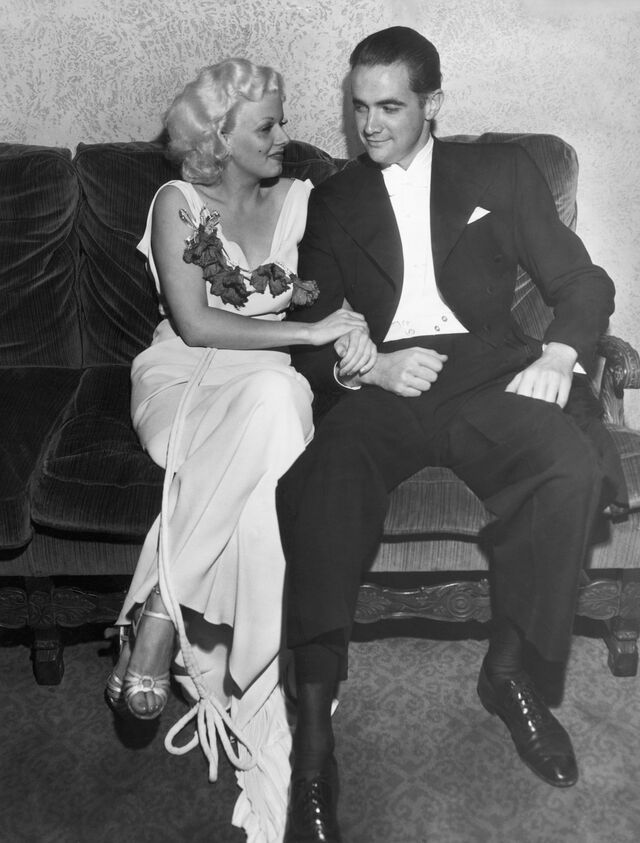 Howard Hughes e Jean Harlow nos anos 30