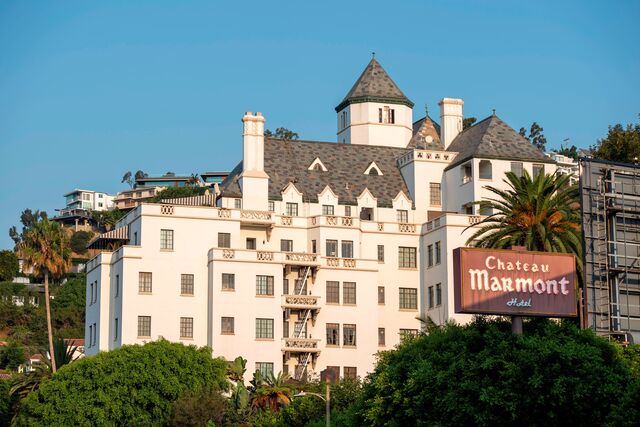 A fachada do hotel Chateau Marmont