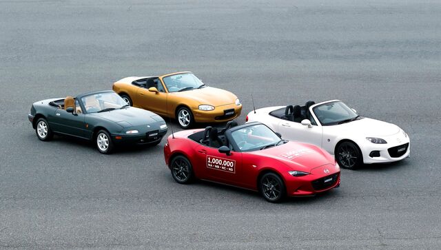 As quatro gerações do MX-5