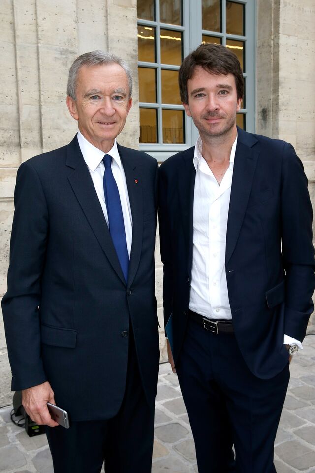Bernard Arnault e o seu filho Antoine Arnault, 2016
