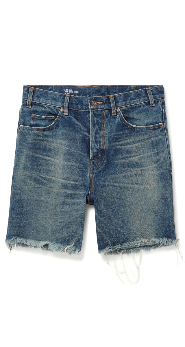 Calções em ganga, € 470, Celine Homme.