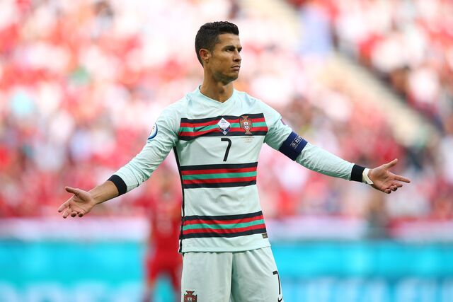 Cristiano Ronaldo no jogo de estreia da seleção portuguesa no Euro 2020, com a Hungria 