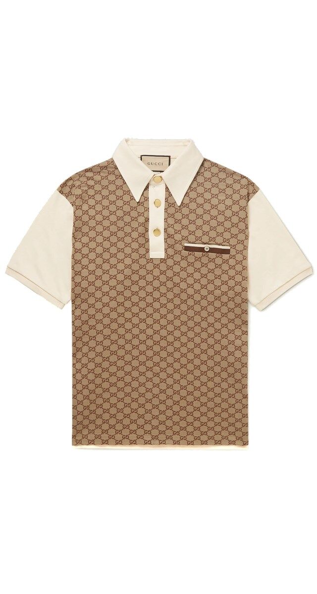 Polo em jacquard de algodão, € 650, Gucci.