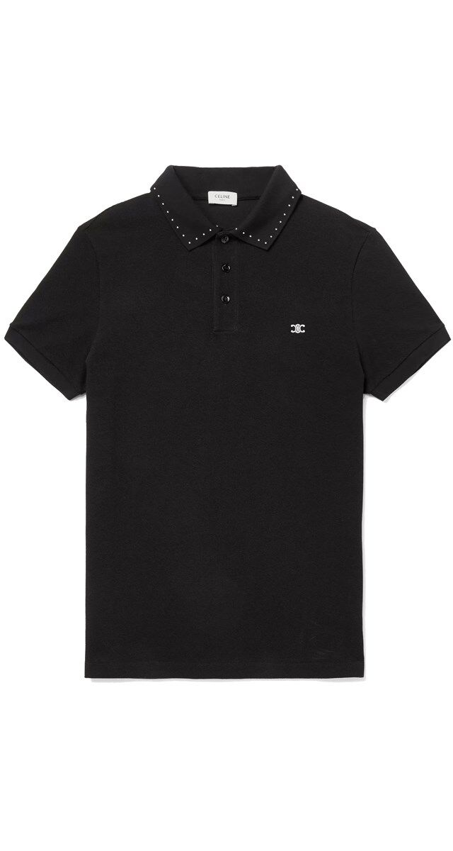 Polo em piqué de algodão, € 370, Celine Homme.