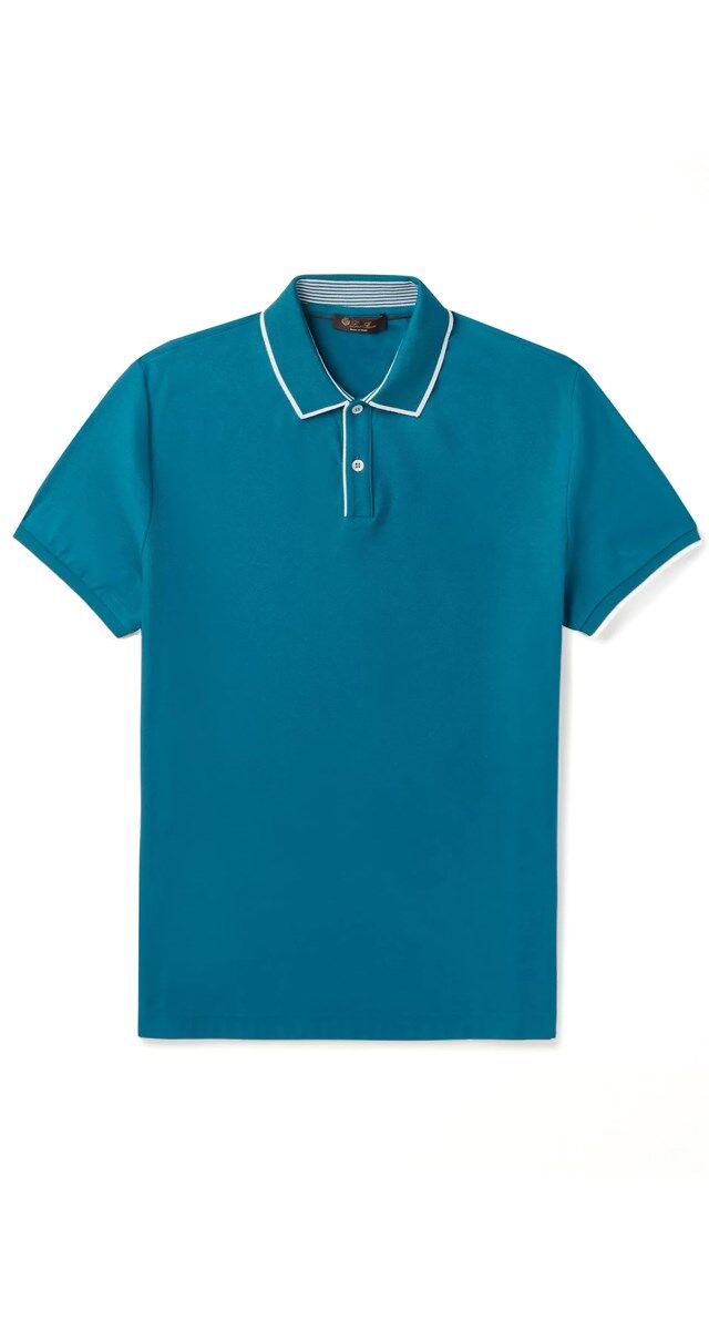 Polo em piqué de algodão, € 490, Loro Piana.