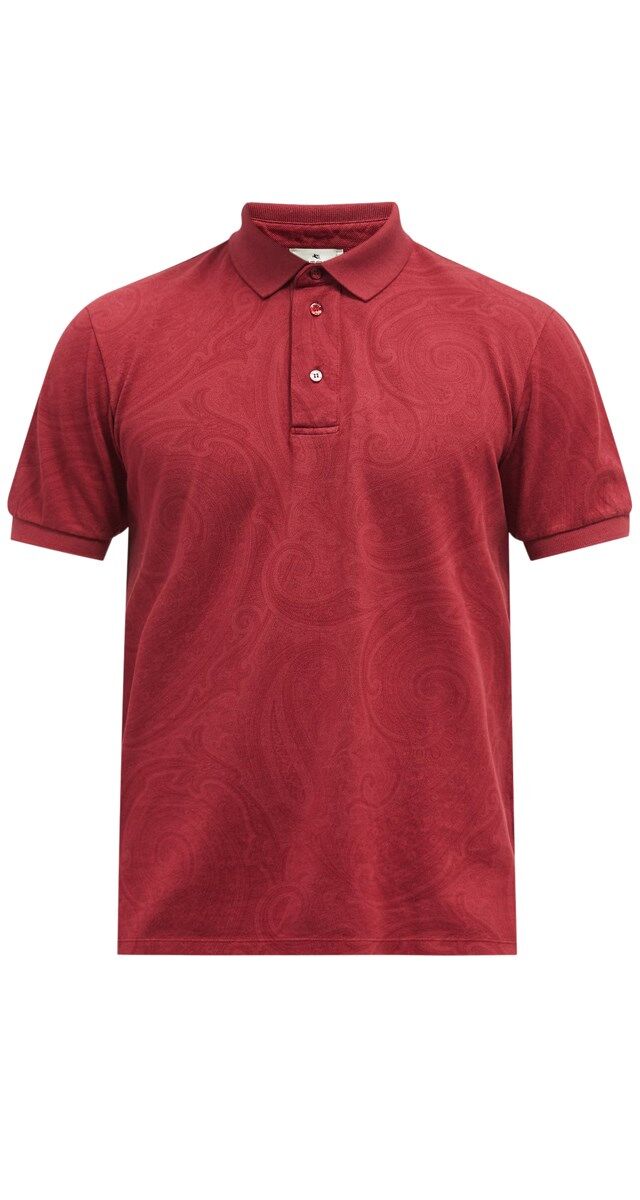 Polo em piqué em algodão, € 245, Etro.